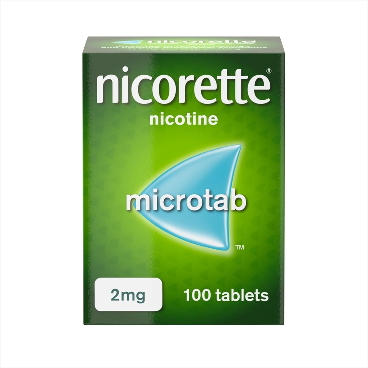 Nicorette Microtab 2mg Sublingual Tablet (100 Pieces), Smoking Cessation Aid to Actively Fight Withdrawal Symptoms, Sublingual Tablets to Help Stop Smoking