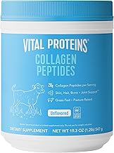 Vital Proteins Collagen Peptides Powder, Promotes Hair, Nail, Skin, Bone and Joint Health, Zero Sugar, Unflavored 19.3 OZ