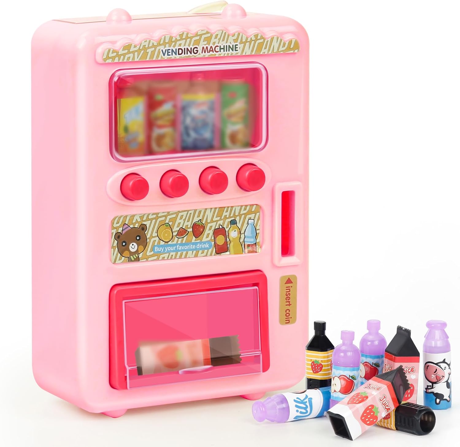 Mini Vending Machine, Mini Food Doll House Decoration, Miniature Food Accessories, 1:12 Vending Machine Mini Things for Doll House Furniture Kitchen Decoration