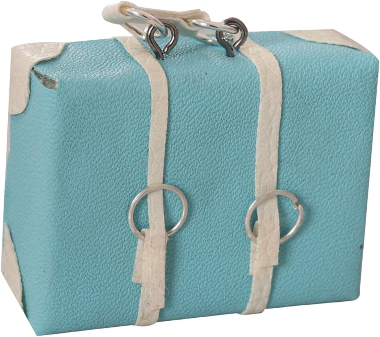 MagiDeal Miniature PU Leather Suitcase Accessories Toys Living Room Micro Landscape Bedroom 1/12 Dollhouse Luggage Box Ornaments Scenery Supplies, Blue