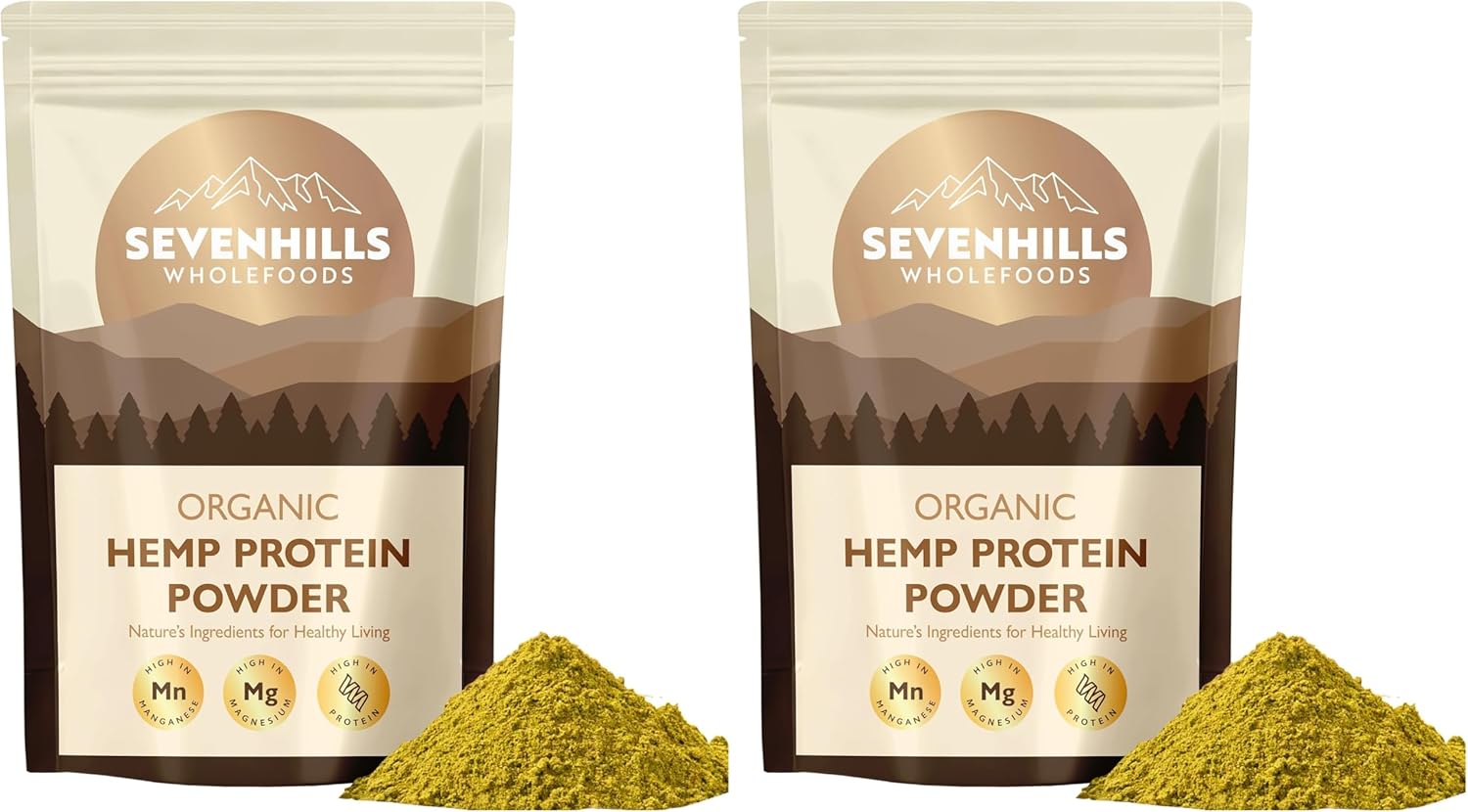 Sevenhills Wholefoods Organic Raw Hemp Protein Powder 1kg (Pack of 2)