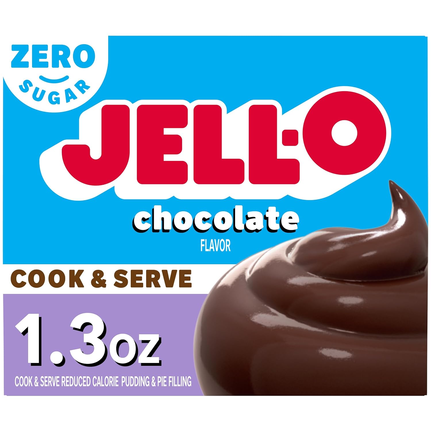 Jell-O Cook & Serve Chocolate Sugar Free & Fat Free Pudding & Pie Filling Mix, 24 ct Pack, 1.3 oz Boxes