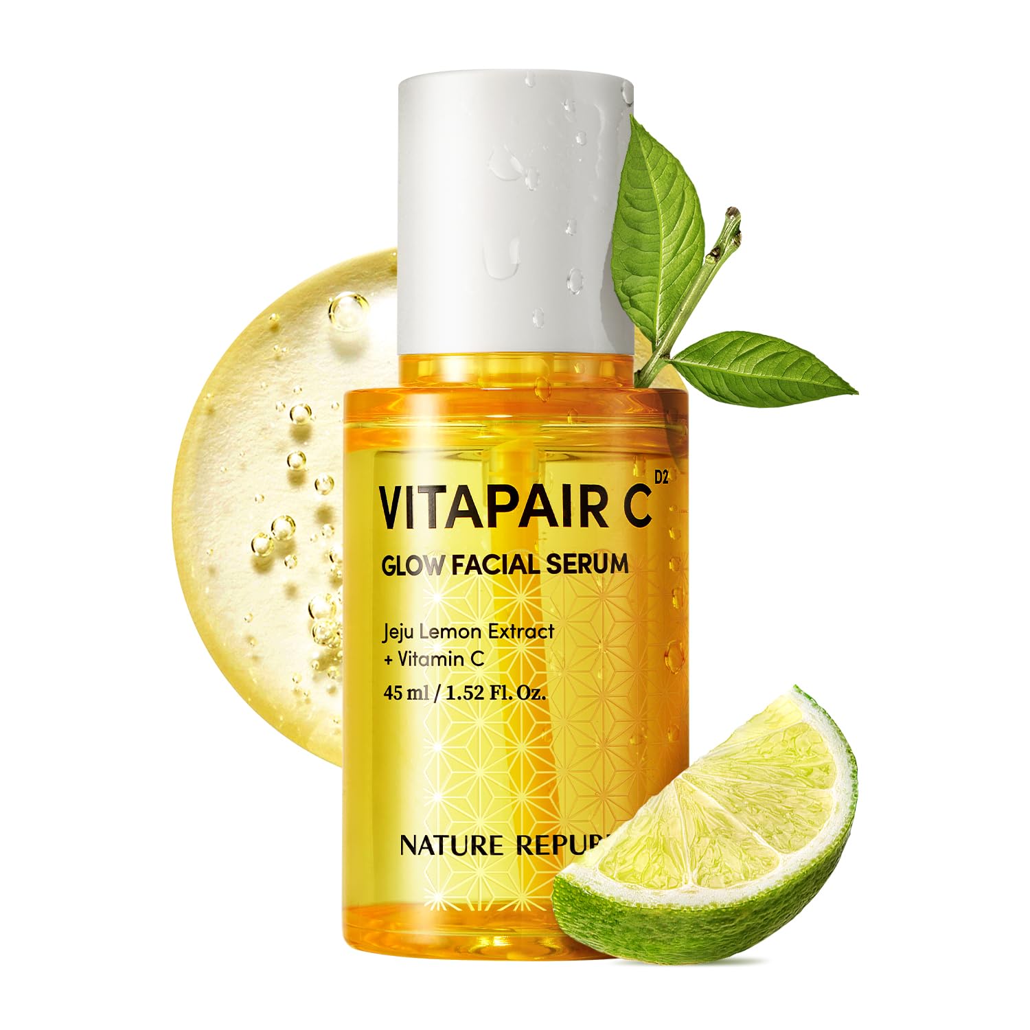 Nature Republic Vitapair C Glow Facial Serum - Vitamin Skin Care, Korean Face Products for Hydrating Beauty, Women Moisturizer, Dry Serums, Sensitive Oily Skincare, Night Moisturizers 45ml /1.52 fl oz