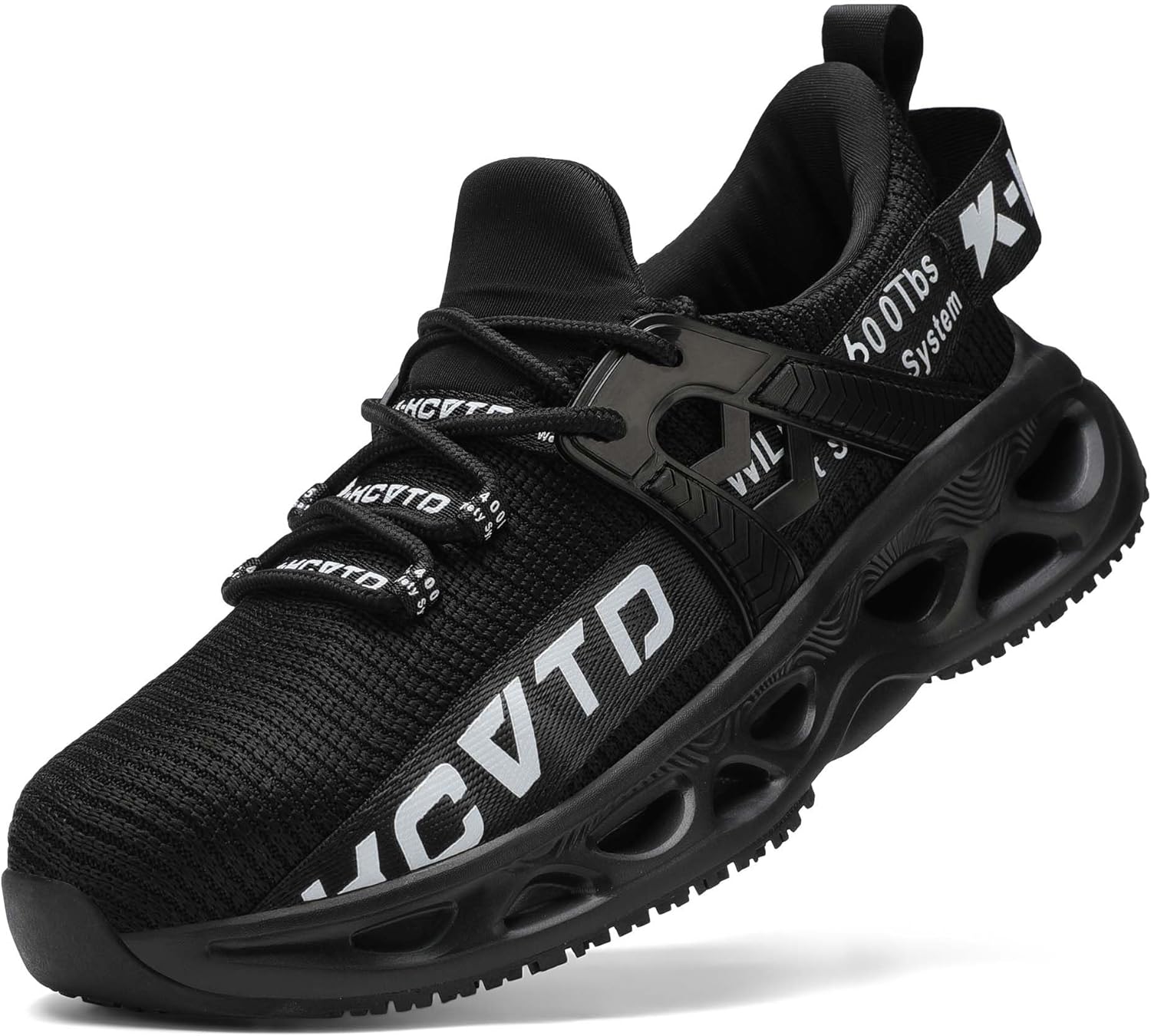 KCVTD Steel Toe Shoes for Men Safety Work Shoes Women Indestructible Steel Toe Sneakers Puncture Proof Slip Resistant Construction Shoe