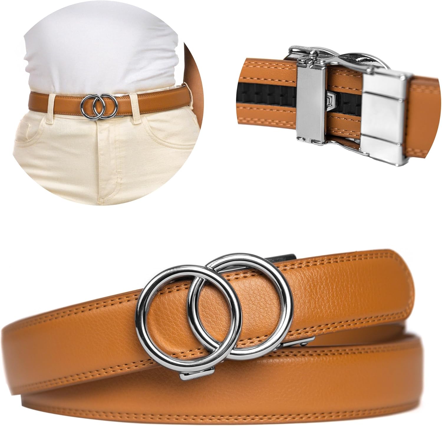 Belt - Ratchet Belt for Women - Womens Belts for Jeans - Fashion Belt for Women - Leather Belt for Dresses