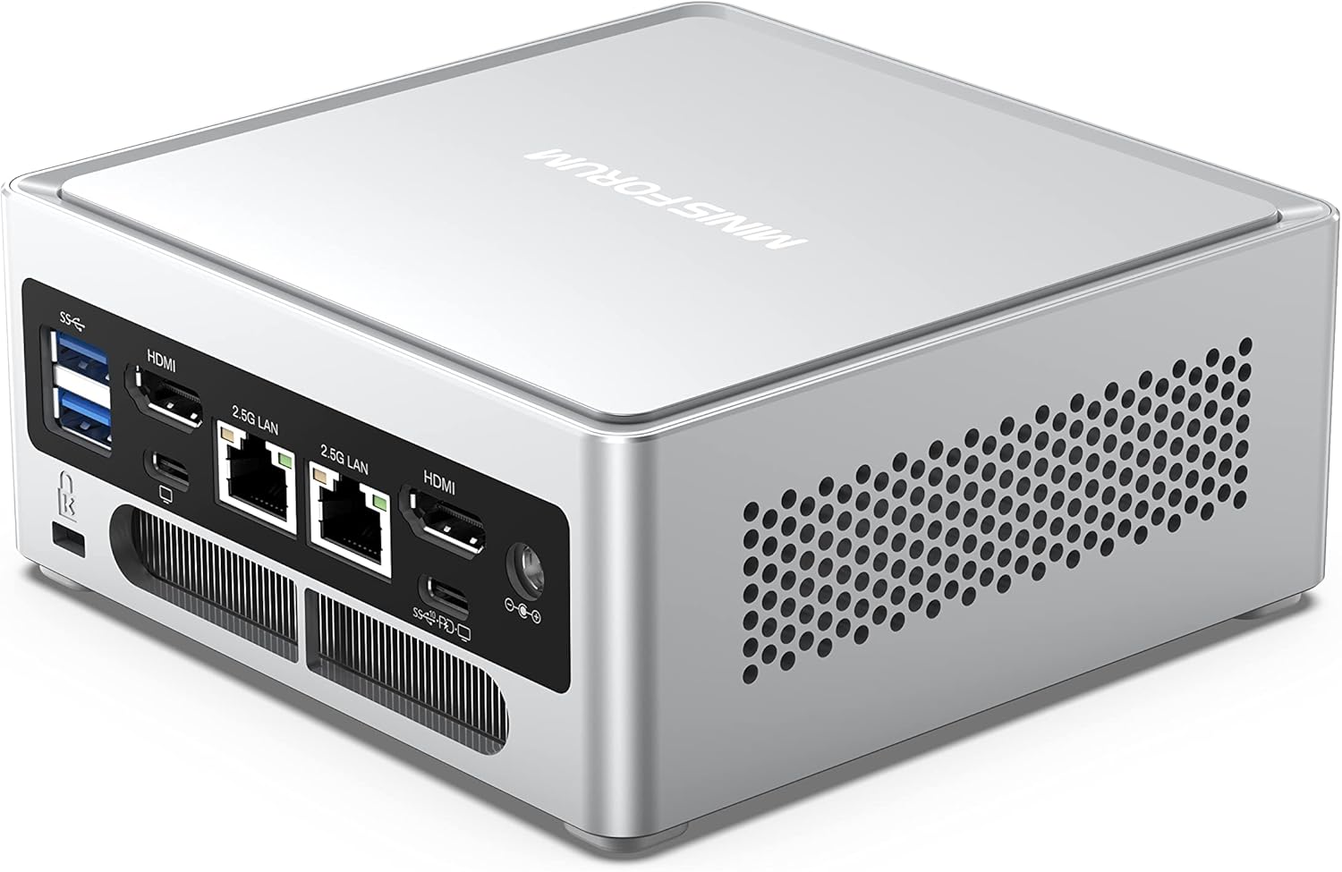 MINISFORUM Venus Series NAB9 Mini PC, 12th Gen Core i9-12900HK(14C/20T) Small Compter Barebone Version Without RAM & SSD, 2X HDMI+2X USB-C 4K@60Hz Output, 2X 2.5G RJ45 Port, 4X USB3.2 Desktop Computer