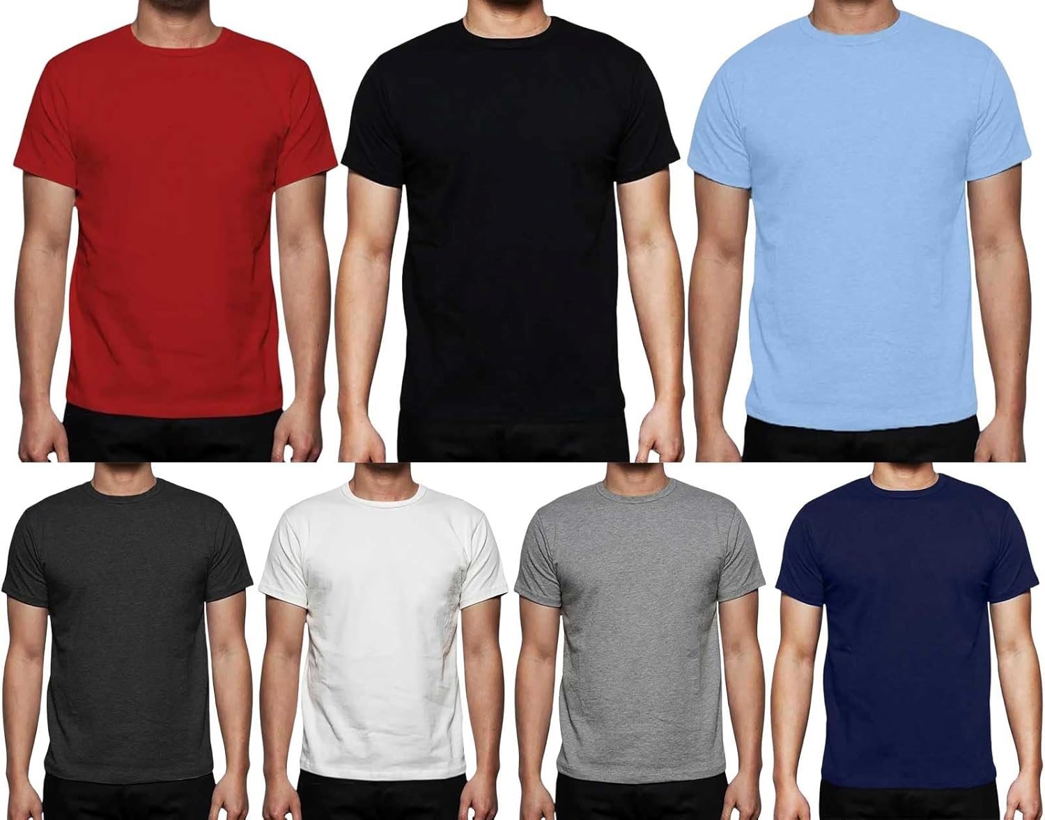 Gaffer Mens Tshirts Short Sleeve Plain T-Shirt Round Neck Top Tees Cotton Workwear Undershirts Gym Running Workout Classic Basic Tshirt