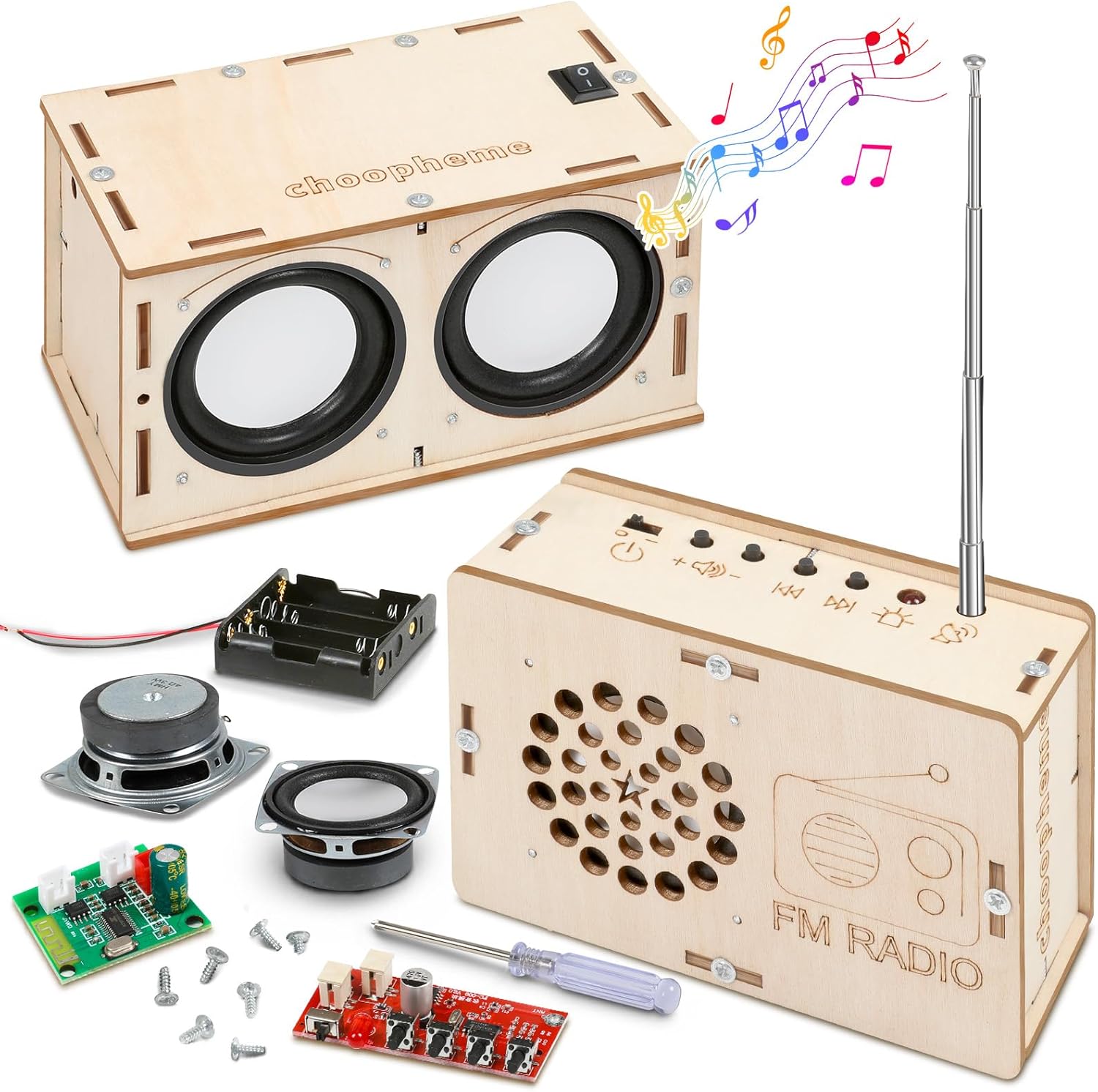 Stem Projects Toys for Boys age 8-12 12-14 Science Kit Building Own Bluetooth Speaker & FM Radio DIY Electronics Kit Science Experiments Kid 9-12 Boy Toys Birthday Gift 8 9 10 11 13 Year Old Teen Girl