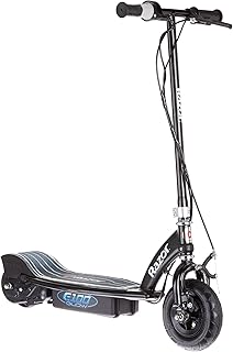 Razor E100 Glow Electric Scooter for Kids Age 8 and Up, LED Light-Up Deck, 8" Air-filled Front Tire, Up to 40 min Continuous Ride Time