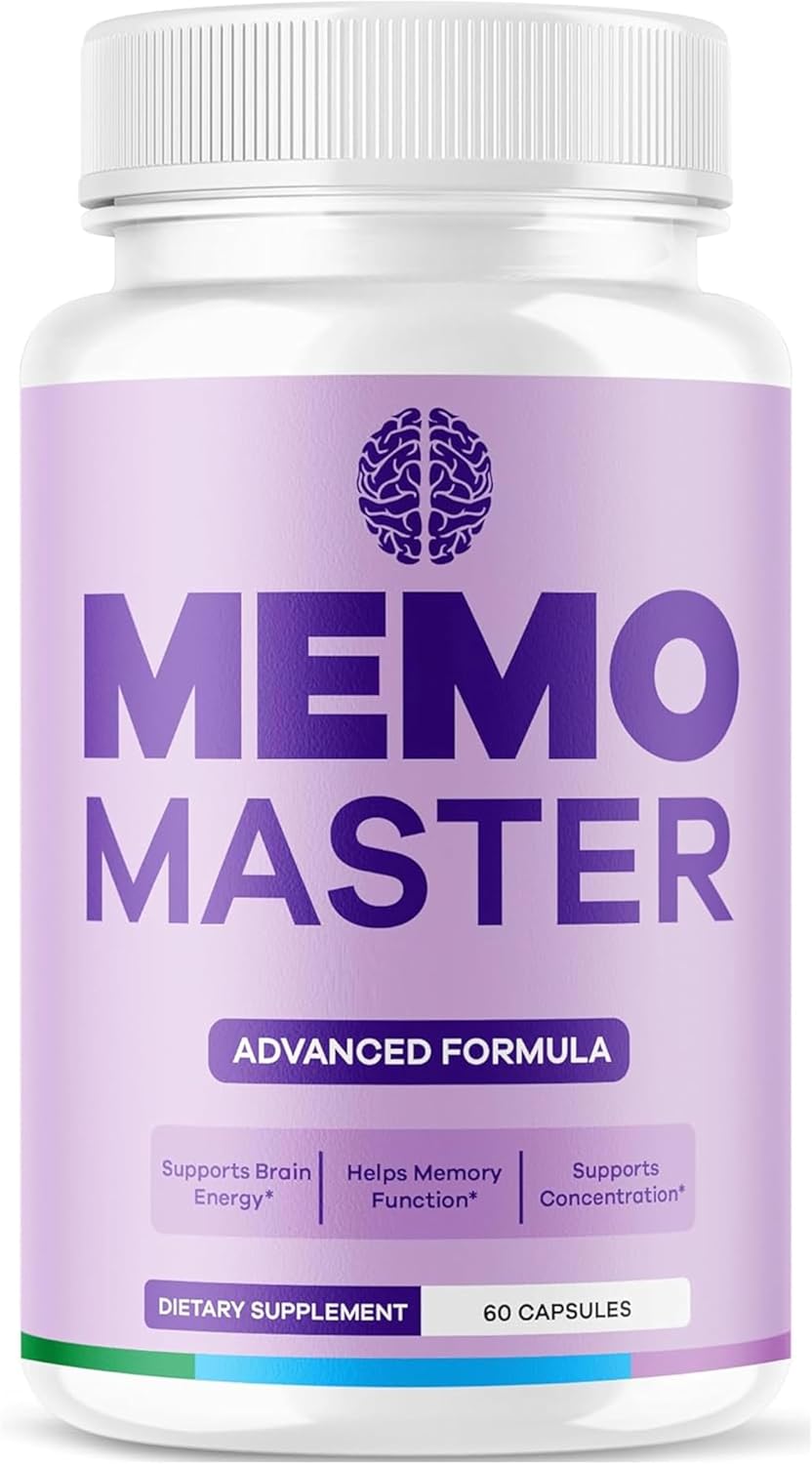 Memo Master Advanced Formula – Brain Health & Cognitive Support – Memory, Focus & Concentration Supplement – Nootropic with Natural Ingredients – 60 Capsules – UK Regulated Food Supplement