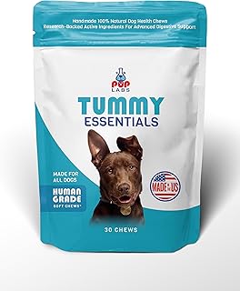 Tummy Essentials Probiotics for Dogs - Eliminate Digestive Dysfunction - Supports Gut Health - Dog Probiotics Support a Happy and Active Life - Made for All Dogs and in The USA, 30 Chews