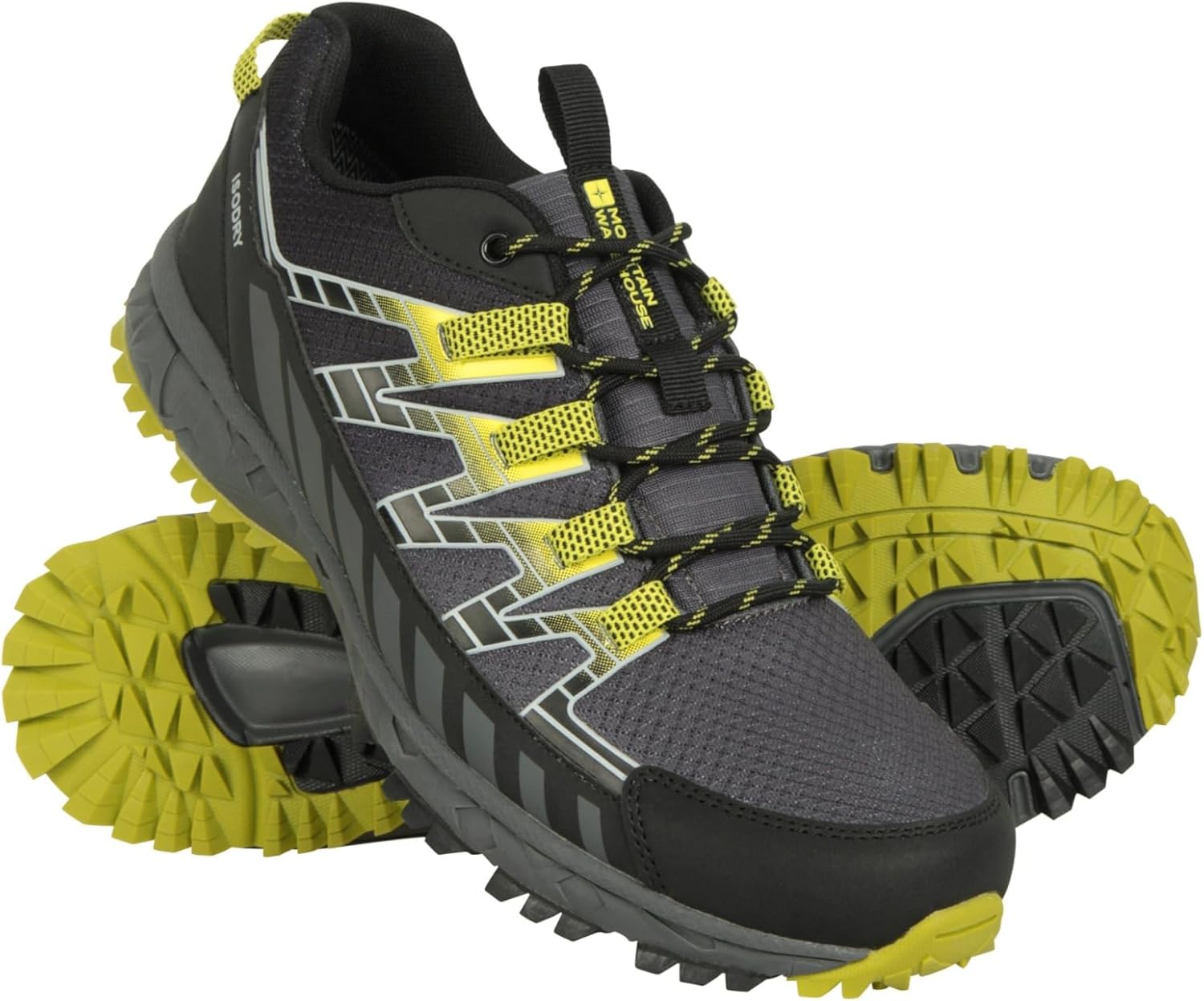 Mountain Warehouse Enhance Mens Waterproof Trail Running Shoes - Breathable, Soft, Comfortable & Durable Sneakers - for Spring Summer, Walking & Outdoors