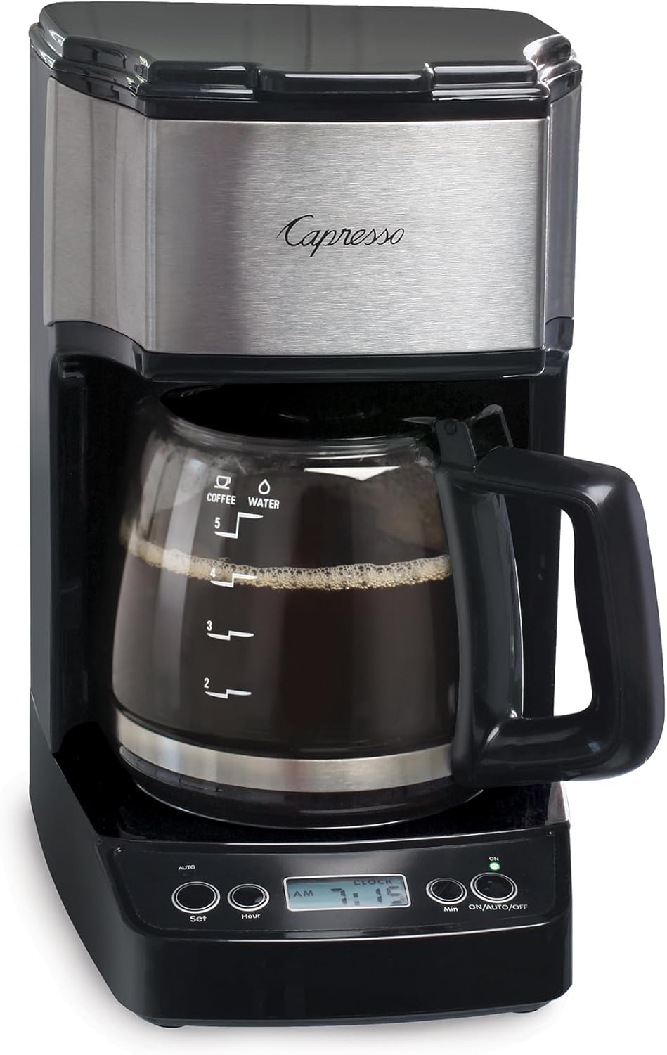 Capresso Mini Drip | Coffee Maker | 5-Cup | Black and Stainless Steel