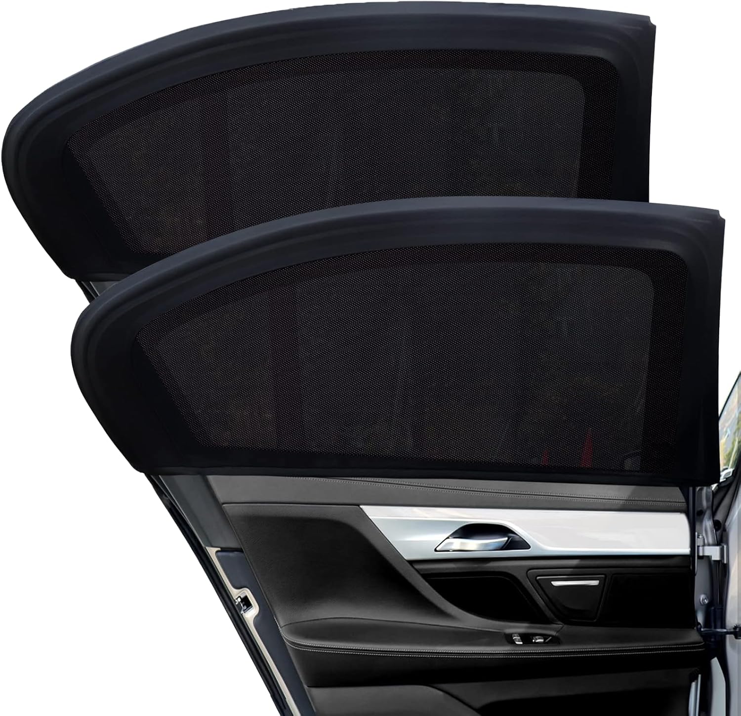 2 Pack Car Window Shades for Baby,Car Blinds for Windows with a stretched size of 54 x 100cm,Breathable Mesh Sun Shade for Baby,Universal Fit for 99% of Vehicle Models,Protect Kids from Sun Glare