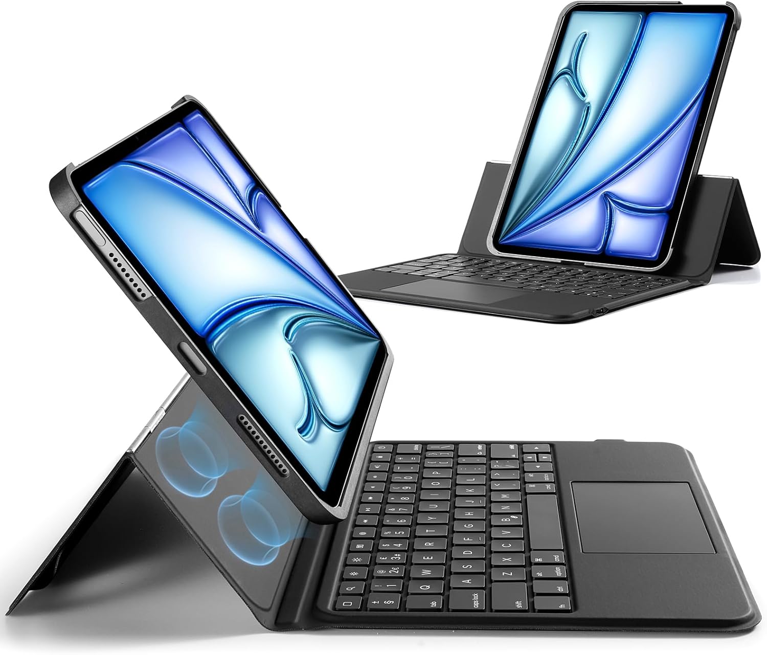 ESR Ascend Keyboard Case for iPad Air 11" (M3/M2, 2025/2024) & iPad Pro 11 (4th/3rd/2nd/1st Gen), iPad Air 5th/4th, Magnetic Detachable, Adjustable Portrait/Landscape Stand, Black