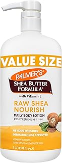 Palmer's Shea Formula Raw Shea Body Lotion for Dry Skin, Hand & Body Moisturizer, Value Size Pump Bottle, 33.8 Ounces (Pack of 1)
