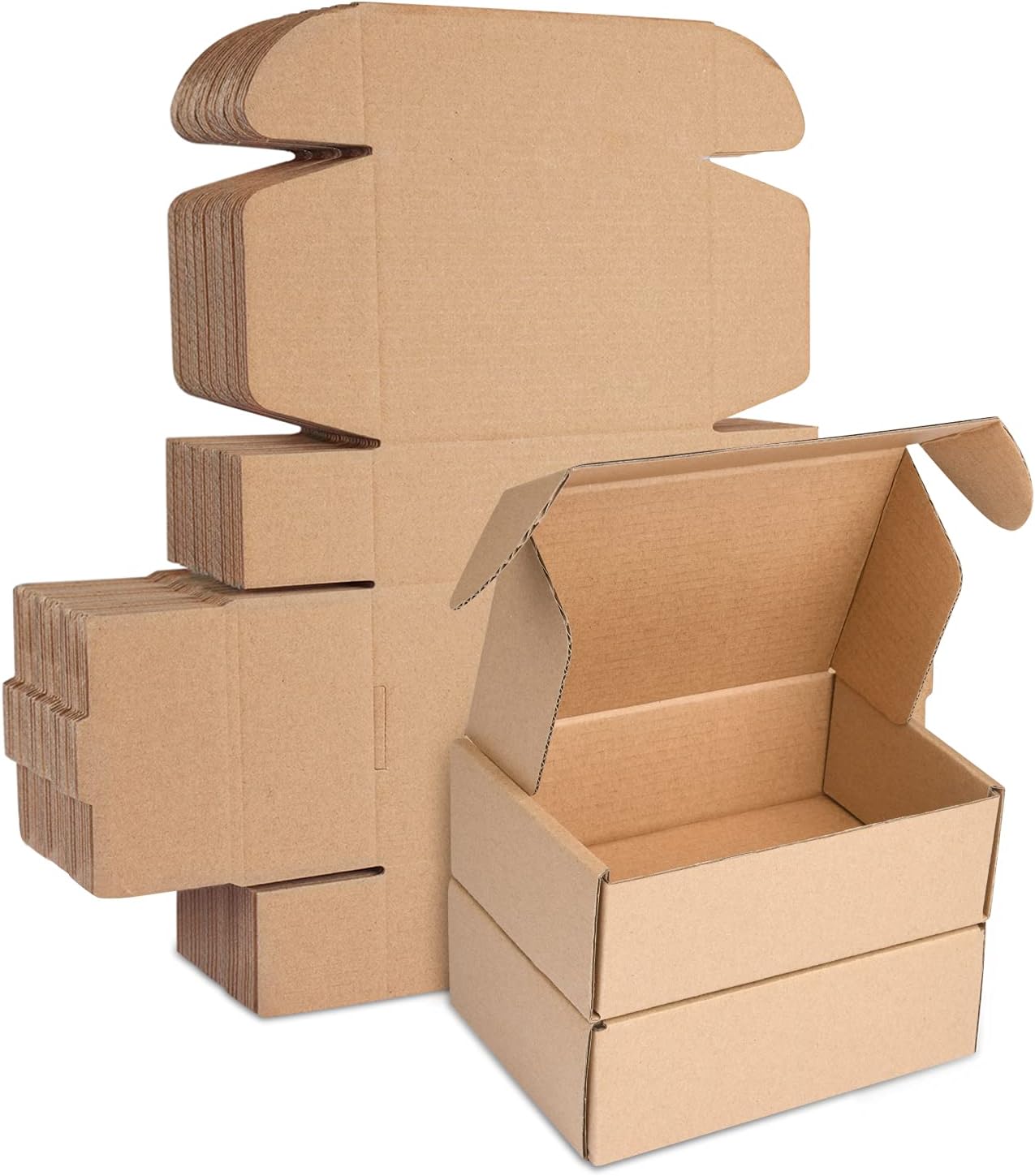 Corrugated Cardboard Shipping Boxes, 15x10x5cm Royal Mail Small Parcel Boxes, Packaging Mailing Boxes for Business, Posting, Storing or Gift(Pack of 10)