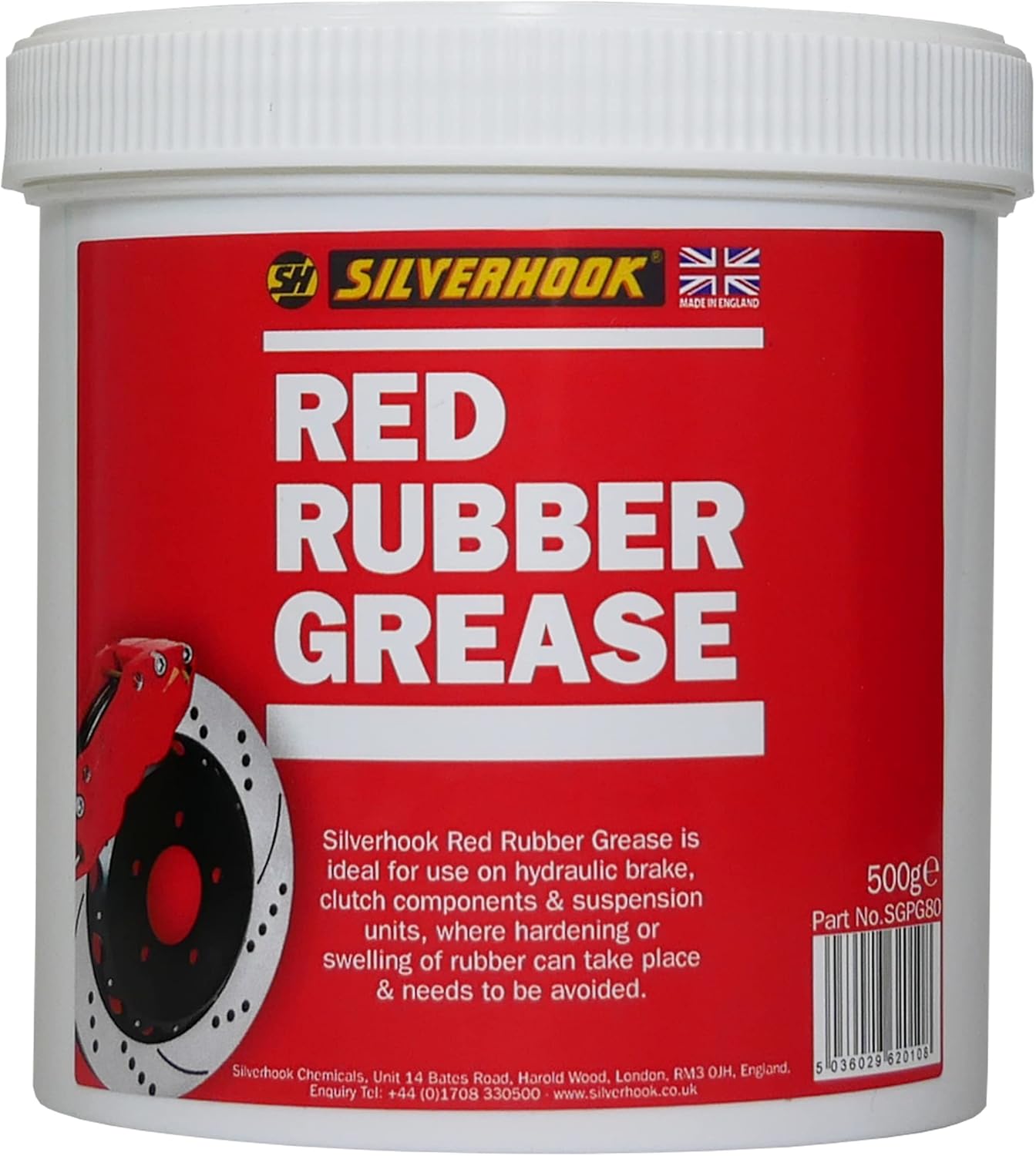 Silverhook Red Rubber Grease Tub 500g