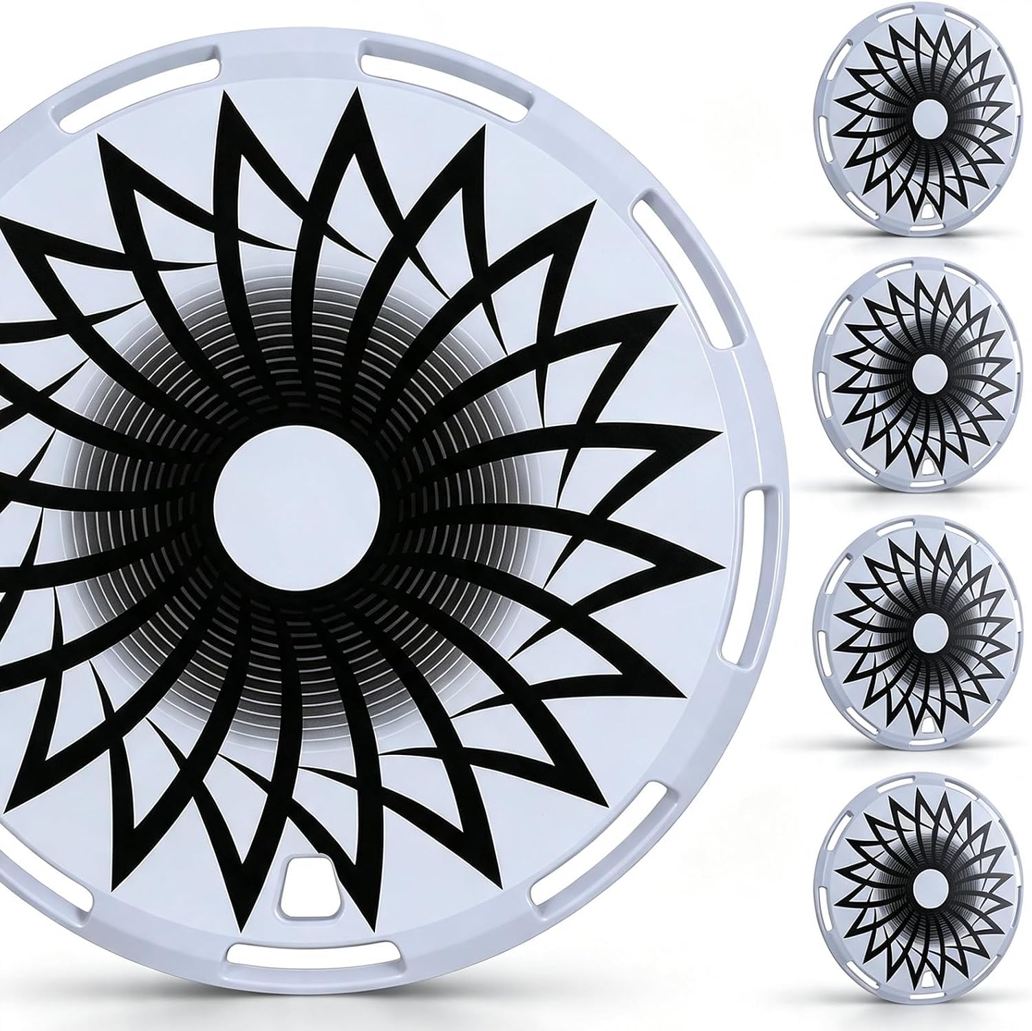 Universal 15 Inch Hubcaps Replacement, Aero disc Full Coverage Wheel Covers