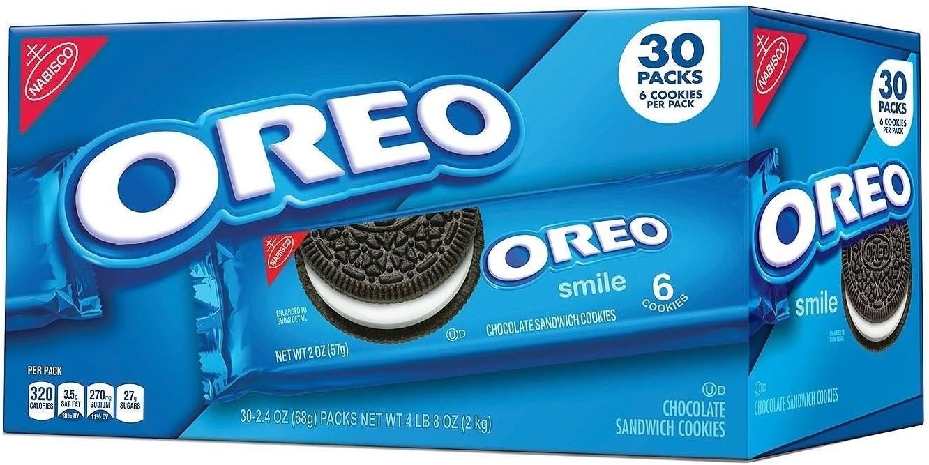 Nabisco Oreo Chocolate Sandwich Cookies 30 Packs (68 Grams Each)