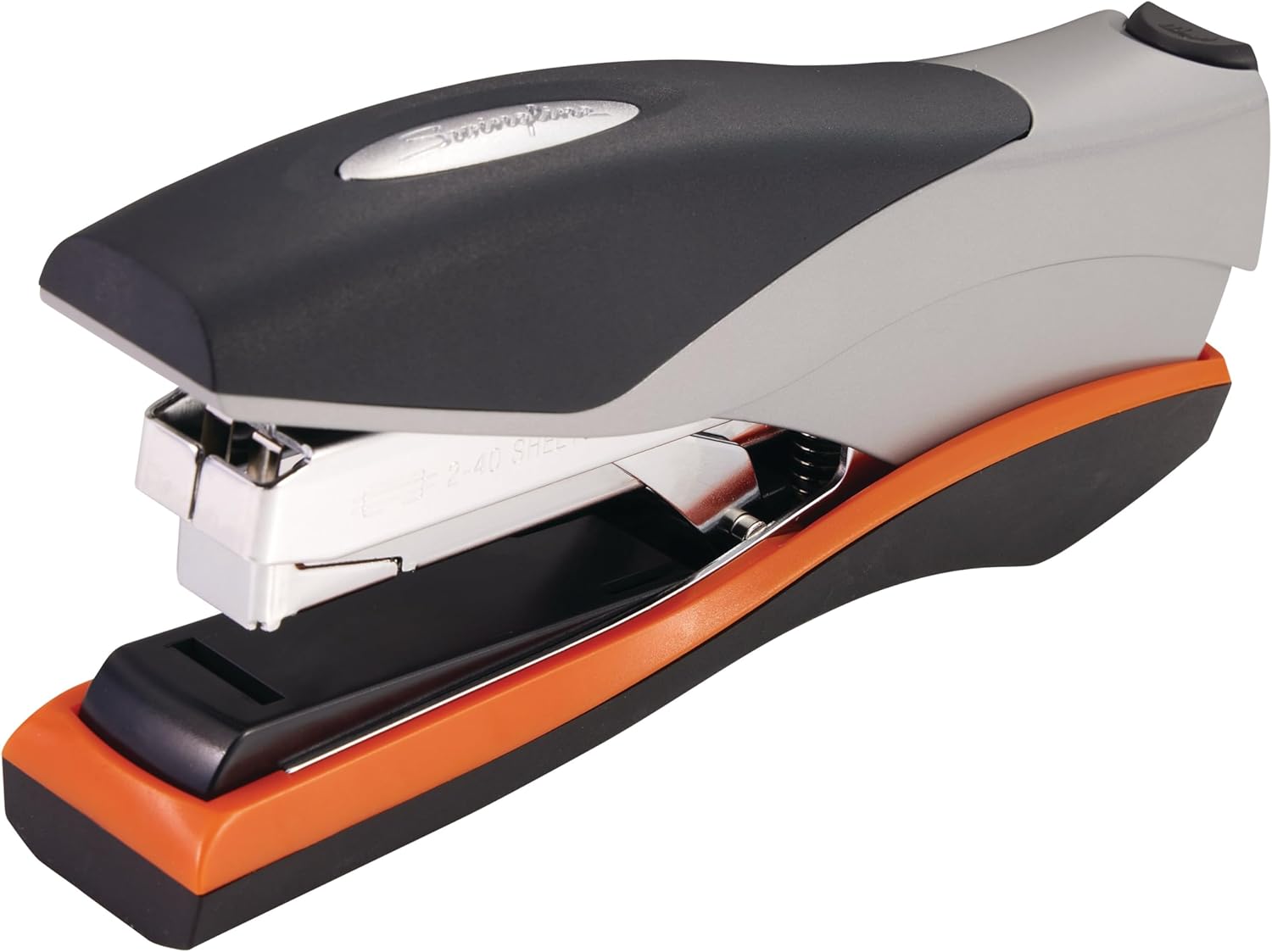 Swingline 87845 Optima Desk Stapler, 40-Sheet Capacity, Silver/Orange/Black
