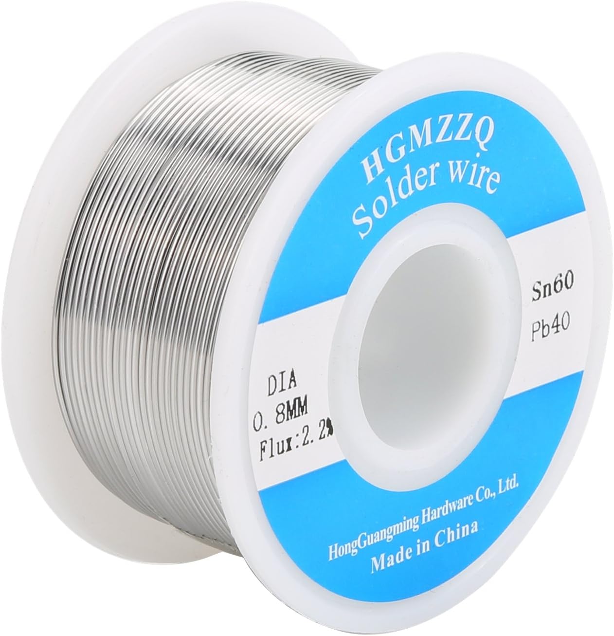 60/40 Tin Lead Solder Wire with Rosin for Electrical Soldering 0.031 inch-0.22lbs(0.8mm-100g)
