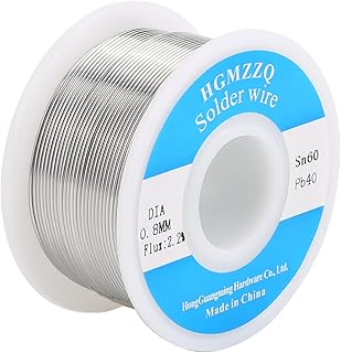 60/40 Tin Lead Solder Wire with Rosin for Electrical Soldering 0.031 inch-0.22lbs(0.8mm-100g)