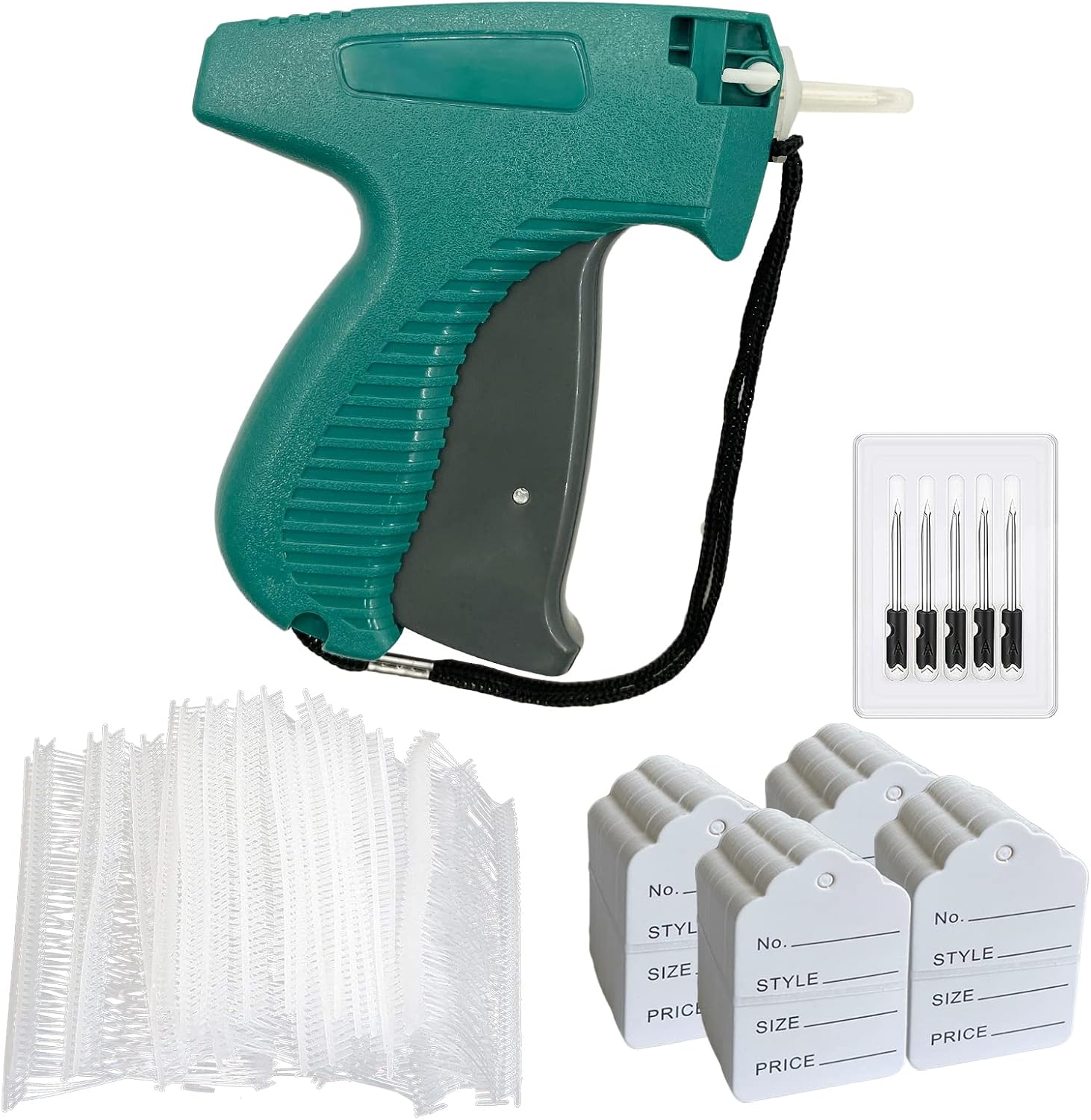 2006pcs Tagging Gun for Clothing, Price Tag Attacher Gun Kit for Clothes Labeler, Clothes Tagging Applicator Gun Set with 1600 1-in Barbs Fasteners, 400 Clothing Labels and 6 Steel Needles