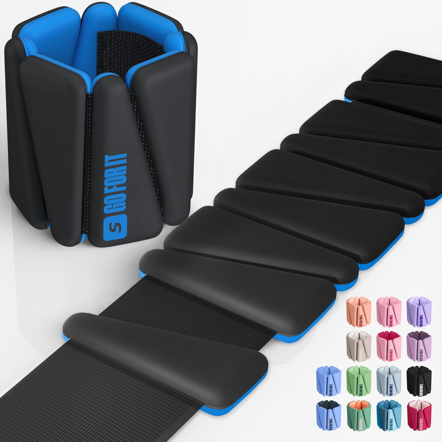 SPORTBIT Wrist Weights, Ankle Weights for Women – Set of 2 (1LB Each), Adjustable Weighted Bracelets for Home Gym, Running, Yoga, Exercise and Strength Training