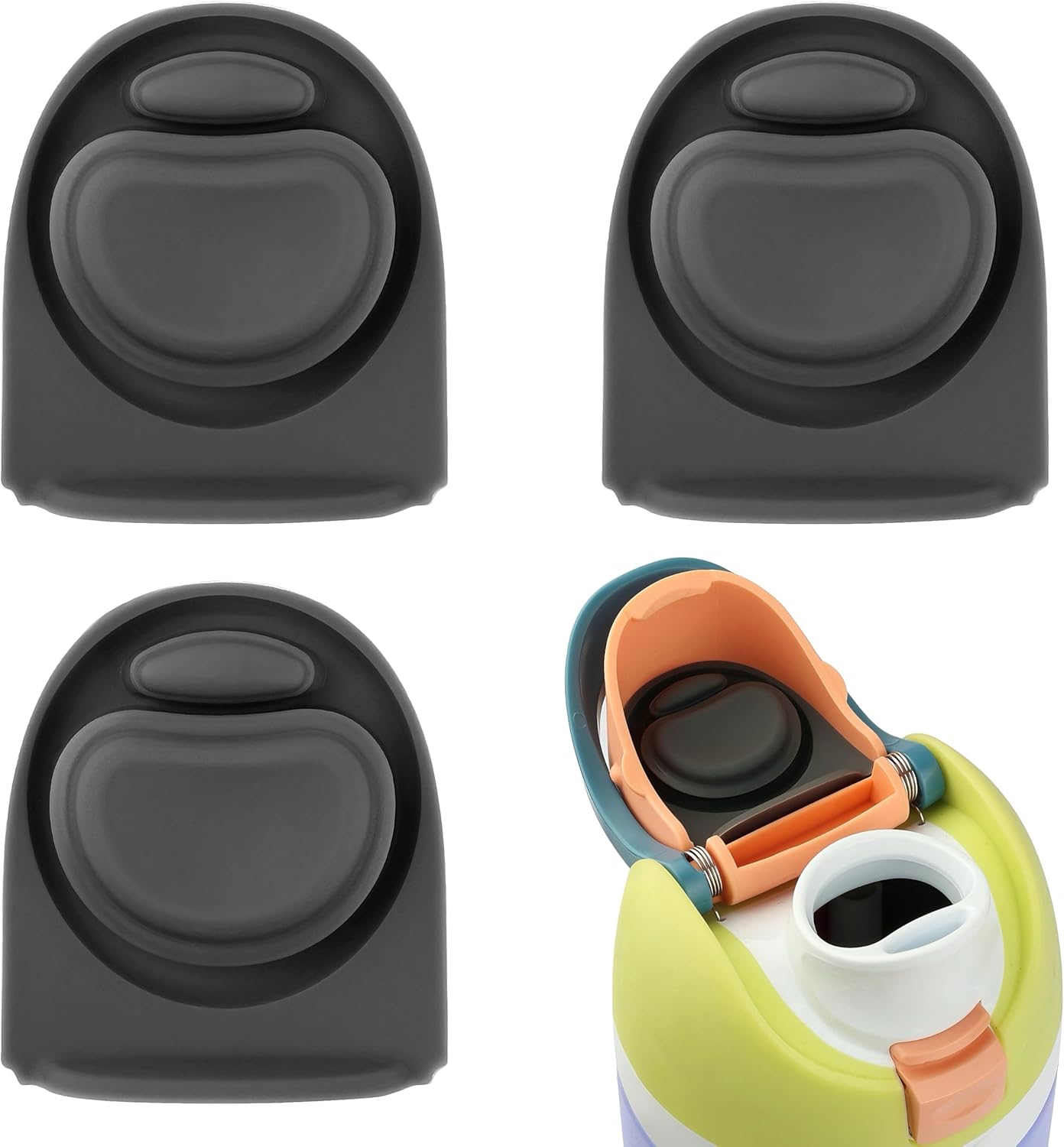 Rubber Seal Replacement Stopper,Silicone Cap Insert, Compatible with Owala Freesip Spout Lid-4 Pack Gasket Parts