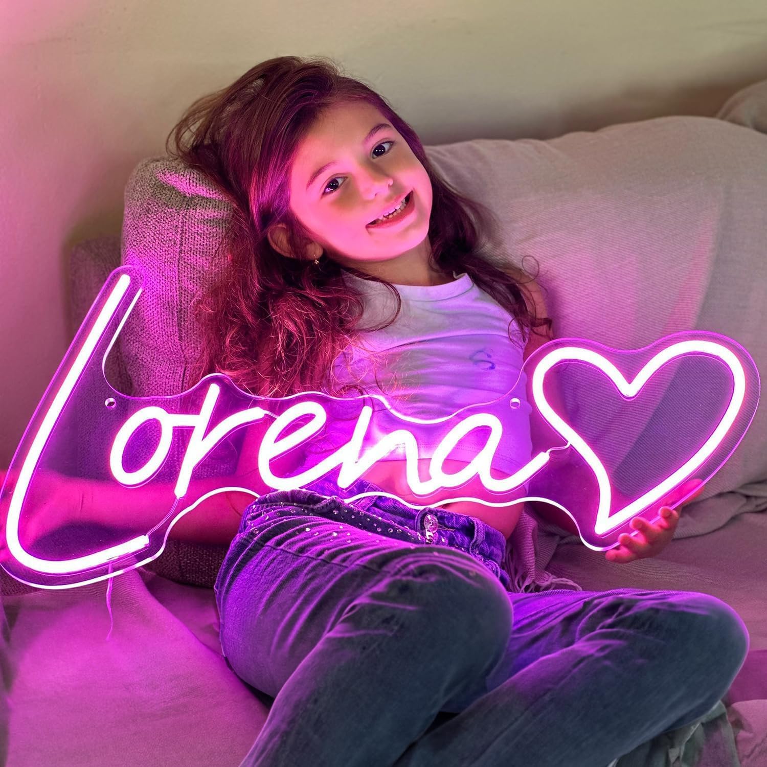 Custom Neon Signs, Personalized Dimmable Led Neon Lights Sign Customizable for Wall Decor Wedding Birthday Party Gift Bedroom Bar Shop Name Logo Neon Lights