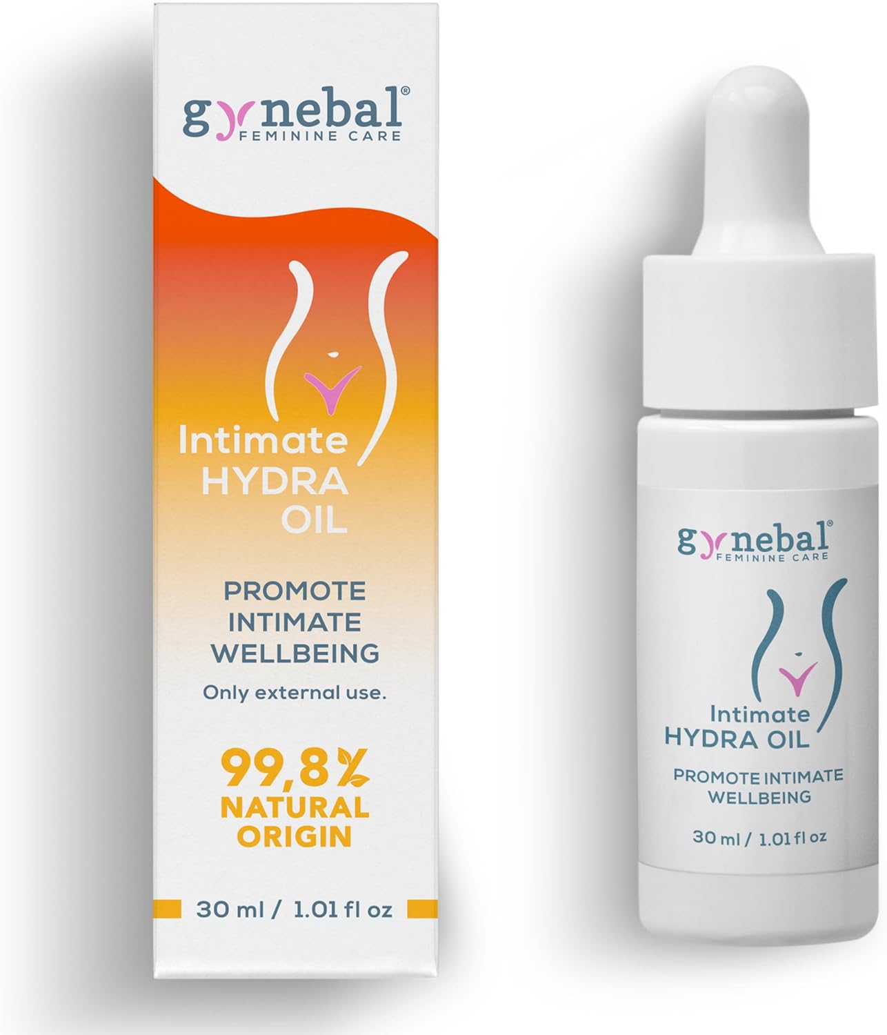30 ml GYNEBAL Intimate Hydra Oil - Natural Oil That Regenerates and Moisturizes The External Vaginal Area - 5 Natural Oils and Vitamin E - Intimate Dryness and Menopause