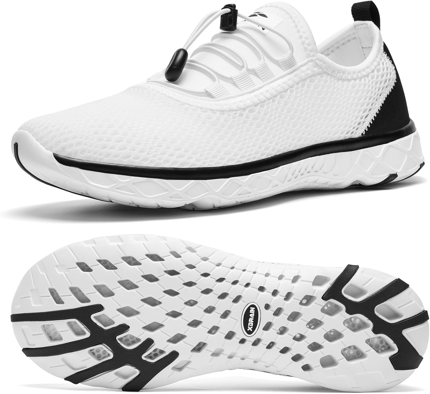 ALEADER Men's Stylish Water Shoes, Quick-Dry Xdrain Water Sneakers, Lightweight & Comfort Footed