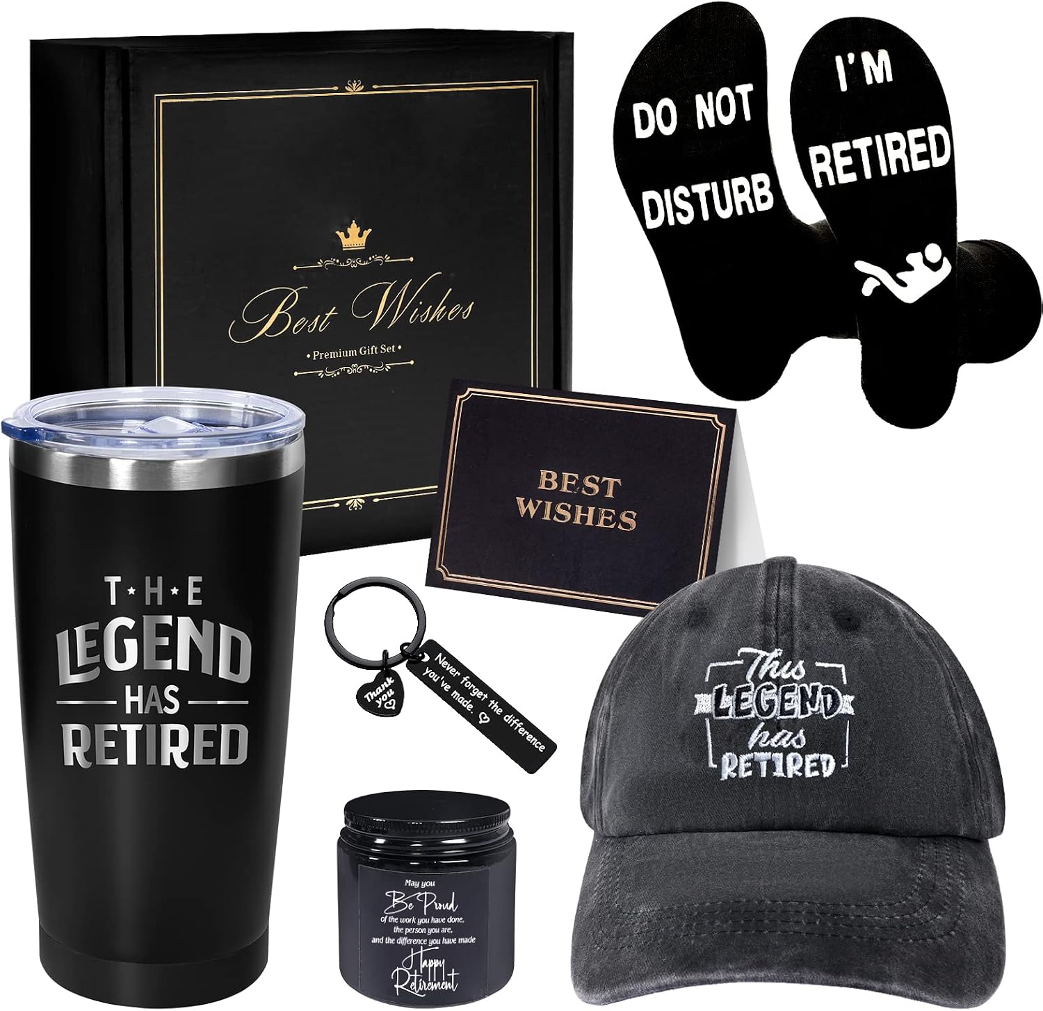 AYGE Retirement Gifts for Men, Coworker, Teachers, Boss, Friends, Dad, Grandpa, Retirees Presents Include Insulated Tumbler, Gift Box for Coworkers, Retired People, Dad