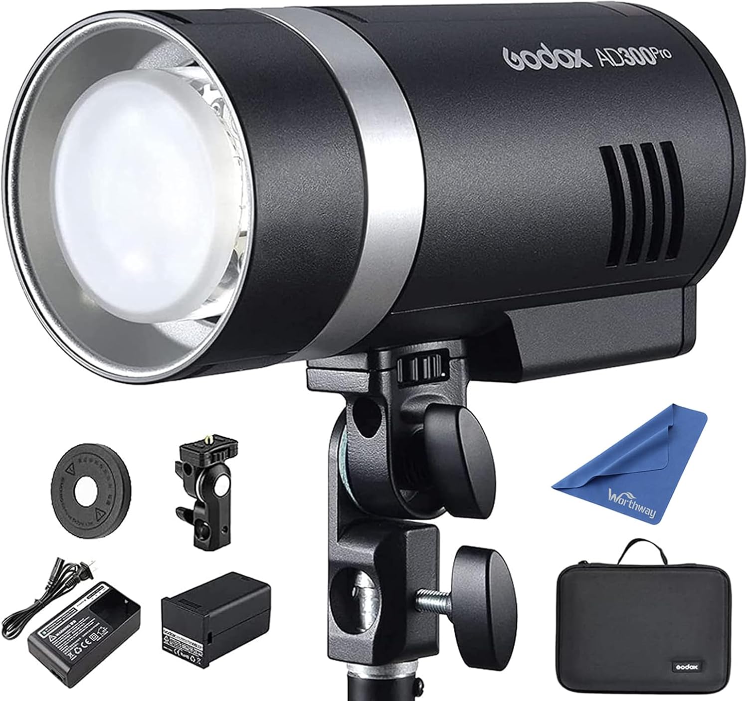 Godox AD300 Pro AD300Pro TTL Outdoor Flash - 300w 2.4G with 2600mAh Lithium Battery 1/8000 HSS 5600±100K Flash Strobe Monolight Compatible with Nikon Canon Sony Fuji Olympus Panasonic Camera