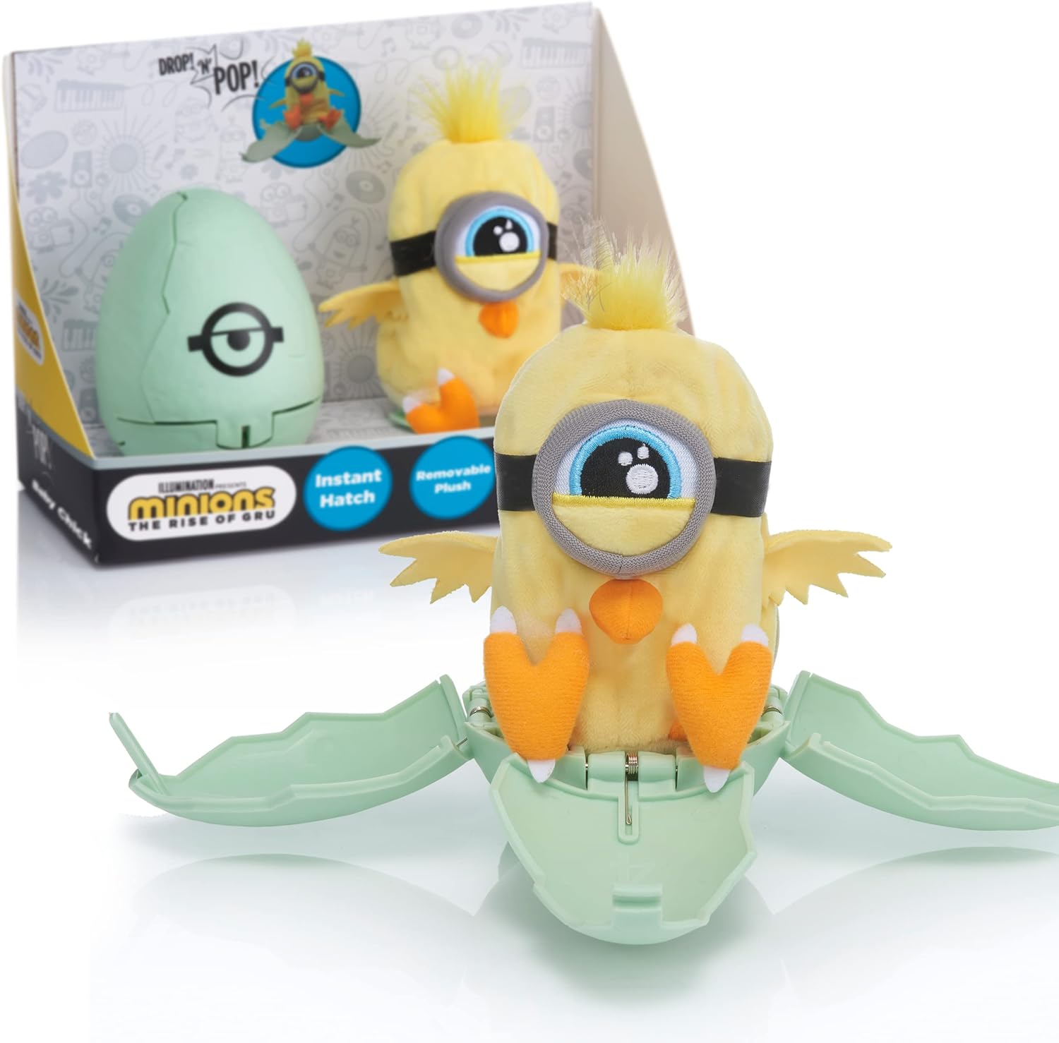 Wow! PODS Stuff Minions: Rise of Gru - Drop 'n Pop Minion Toy Zodiac Chicken | Official Film Merchandise, Collectables, Toys and Gifts for Boys and Girls, Aged 5+, Yellow