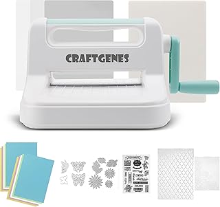 Manual Die Cutting Machine and Embossing Machine – 6'' Opening Size for Cardmaking, Scrapbooking, and DIY Crafts – Complete Set with A5 Die Cuts, Embossing Folders, and Plates