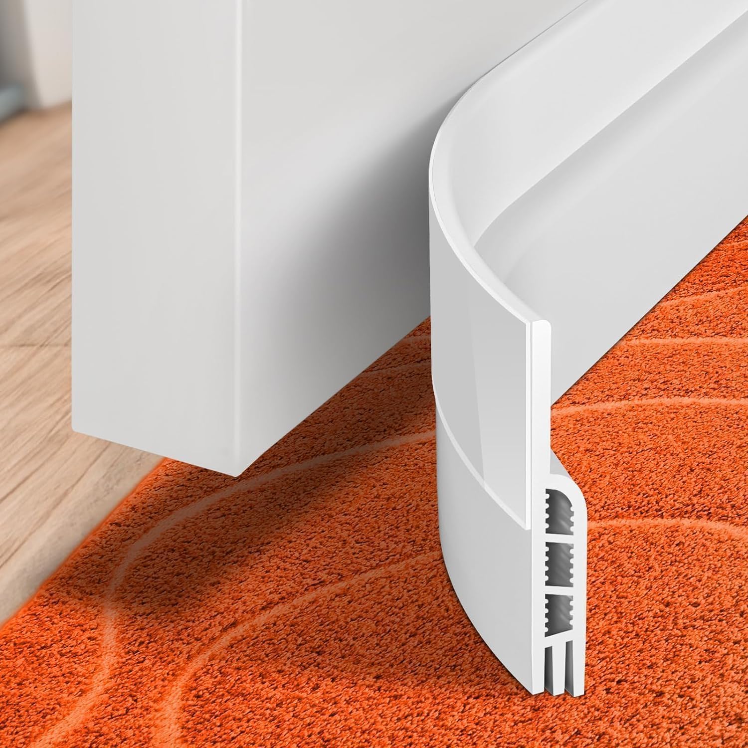 Holikme Door Draft Stopper 41inch Weather Stripping Door Seal Sweep