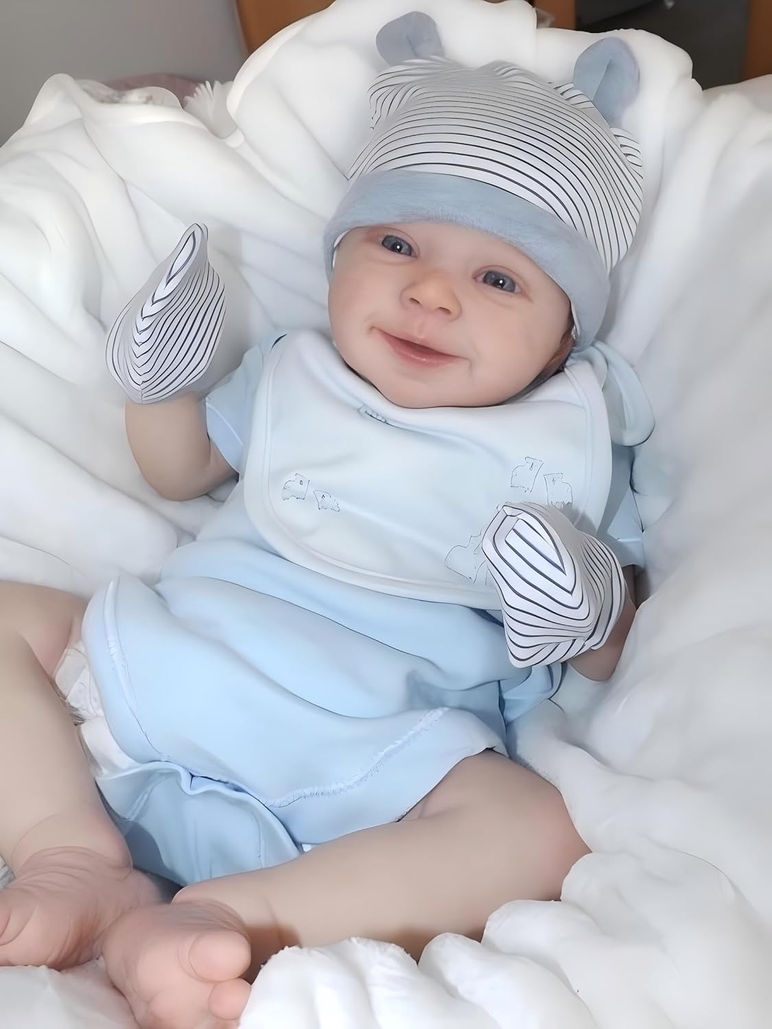 Pinky Reborn 20 Inch 50 cm Painted Hair Reborn Baby Dolls with Cuddly Body Realistic Boy Doll