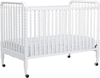 DaVinci Jenny Lind 3-in-1 Convertible Crib in White, Removable Wheels, Greenguard Gold (Mattress Not Included)