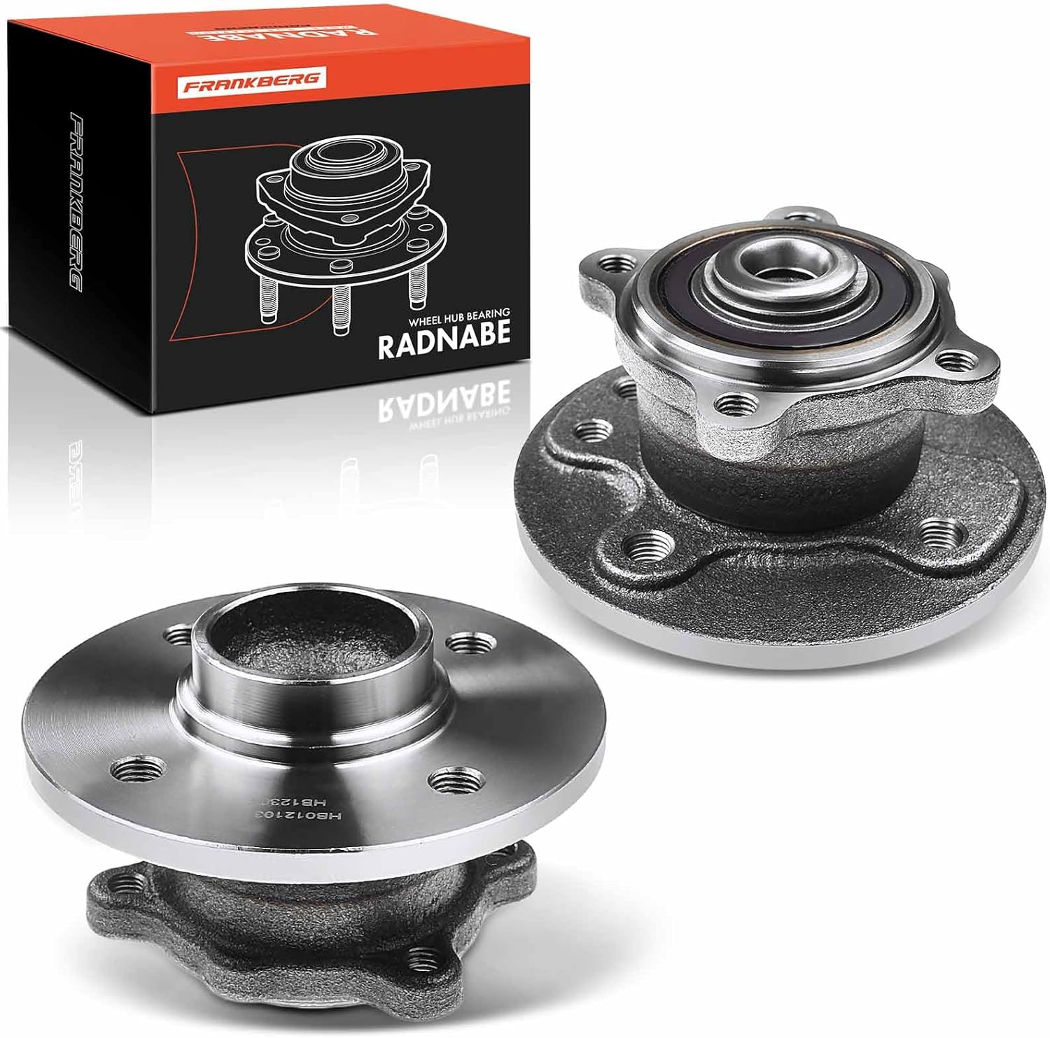 Frankberg 2x Wheel Bearing Hub Wheel Hub Rear Axle Compatible with M.i.n.i R50 R53 Cooper One All Engines 2001-2006 M.i.n.i Cabriolet R52 Cooper One All Engines 2004-2006 Replace# 33416756830