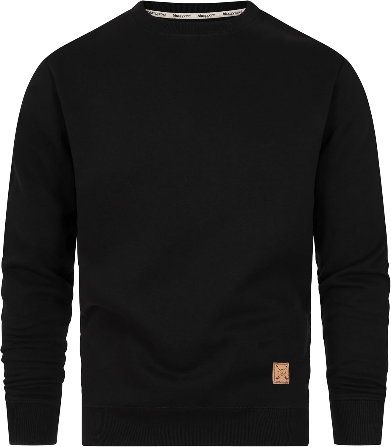 Blu Apparel Men's Crew Sweatshirt Jumpers for Men Casual Sweater Fleece Lined Warm Everyday Sweaters