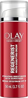 Face Moisturizer by Olay Regenerist Microsculpting Cream With SPF 30 Sunscreen and Vitamin E for Advanced Anti-Aging, 50ml