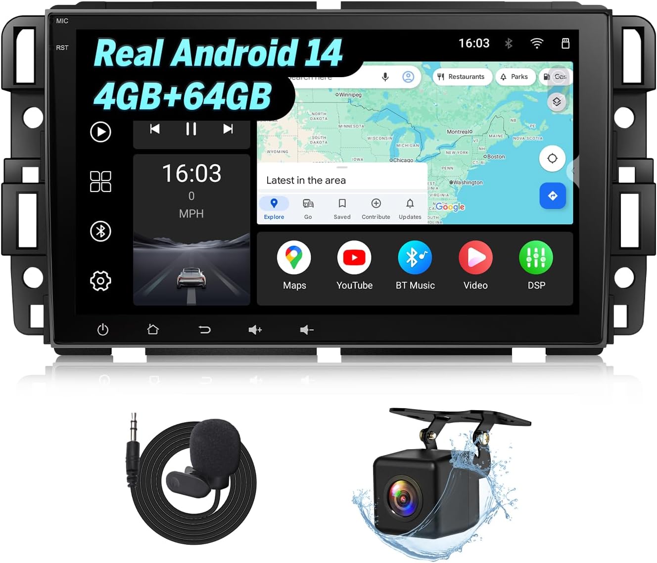 Eonon GMX7A 4+64G Android 14 Car Stereo for GMC/Chevy/Buick 07-13