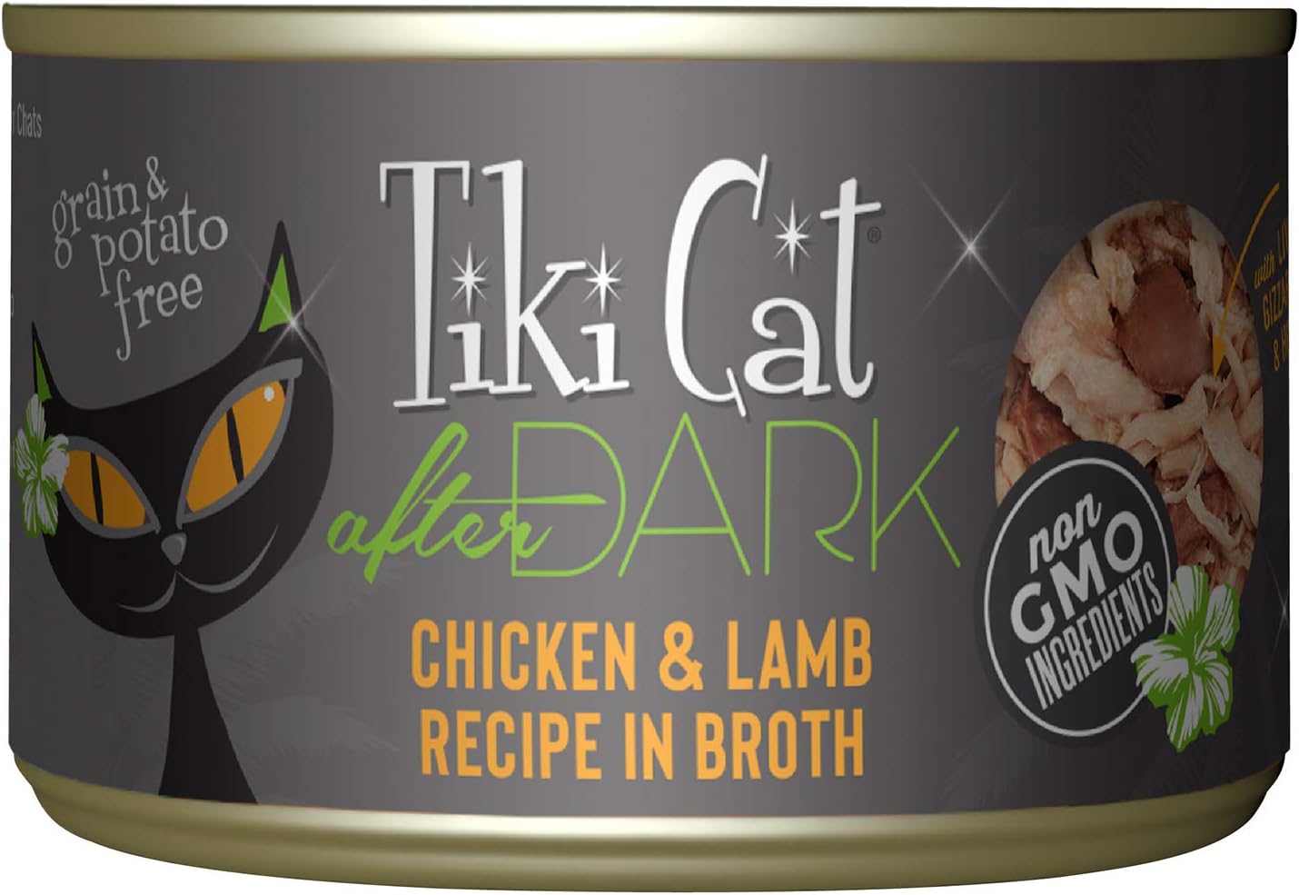 Tiki Cat After Dark Wet Cat Food, Chicken & Lamb, 5.5 oz. Cans (8 Count)