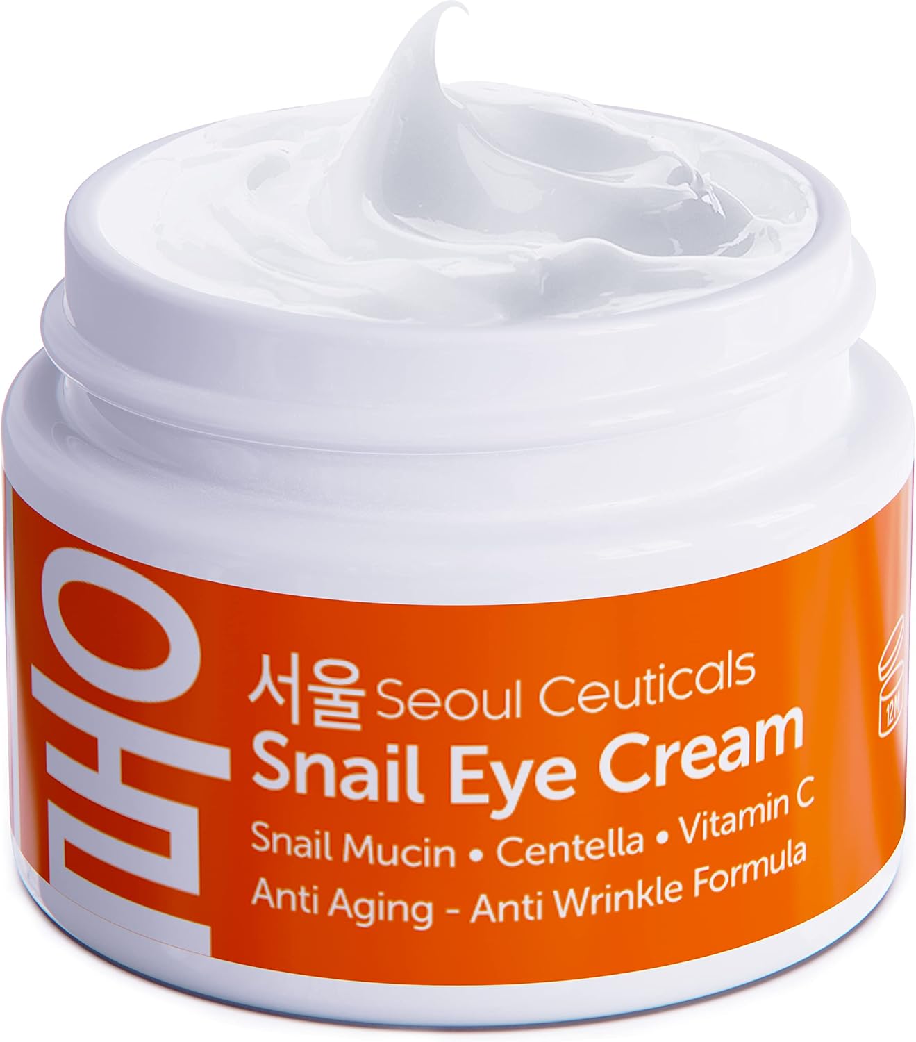 SeoulCeuticals Korean Snail Mucin Eye Cream - Anti-Ageing, Anti-Wrinkle, Under-Eye Treatment - 97.5% Snail Secretion Filtrate Daily Night Cream - Korean Skincare for Hydrating and Brightening, 0.5oz