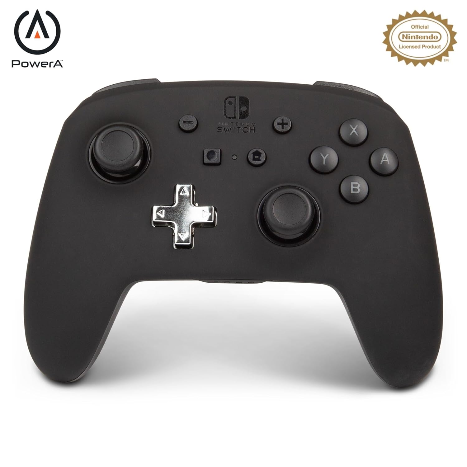 PowerA Enhanced Nintendo Switch Controller Wireless - Black, Rechargeable Pro Controller for Switch, Immersive Motion Control and Advanced Gaming Buttons