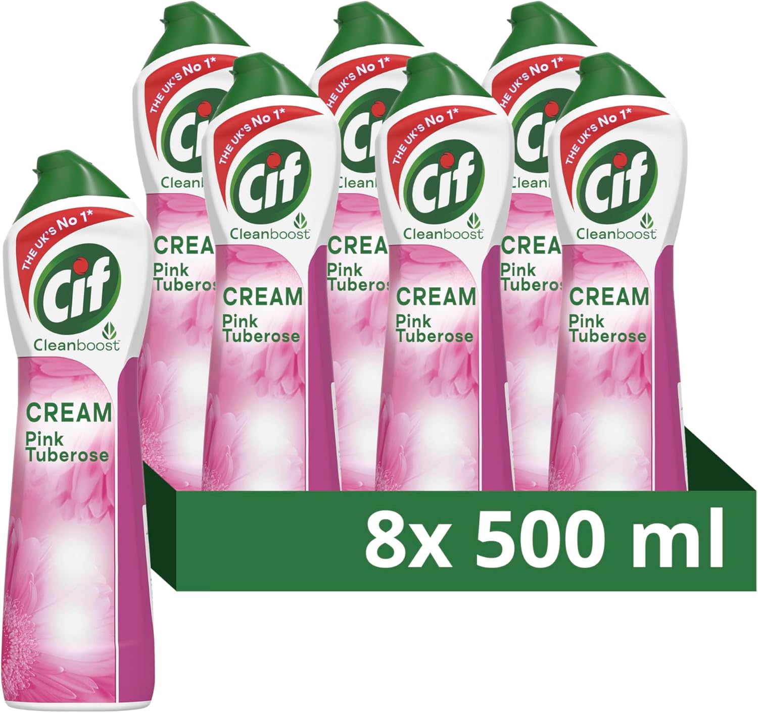 Cif Pink Tuberose Cream Cleaner, 500 ml, (Pack of 8)