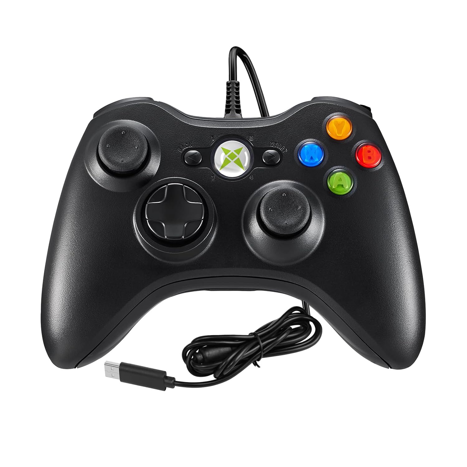 NBCP Wired Controller – Compatible with Xbox 360, Xbox 360 Slim & PC Windows 7/8/10, with Dual Vibration Feedback, Ergonomic Design for Gaming