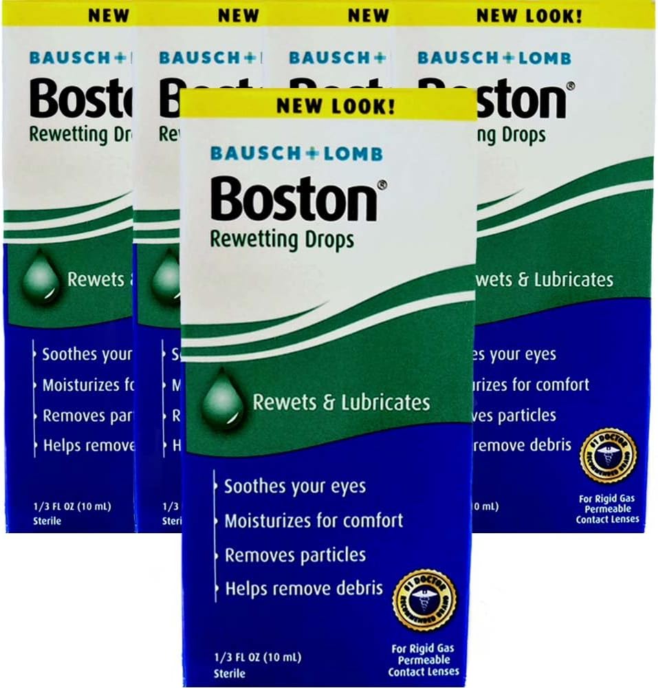 Bausch & Lomb Boston Rewetting Drops 10 mL (Pack of 5)